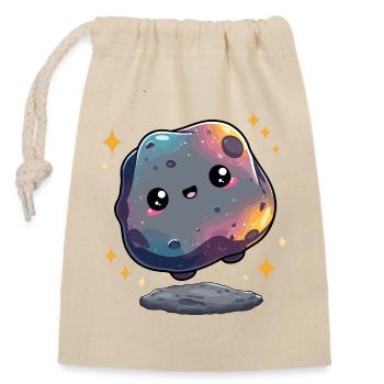 Small galaxy asteroid - Closable cotton gift bag (14x20cm) - nature - Front