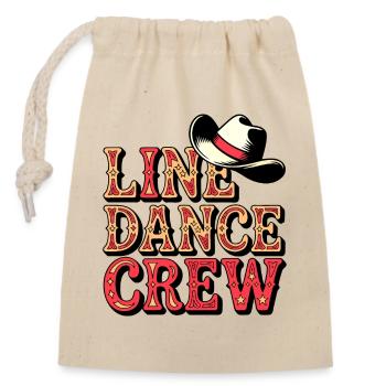 Line Dance Team - Verschließbarer Geschenkbeutel aus Baumwolle (14x20cm) - Natur - Vorne