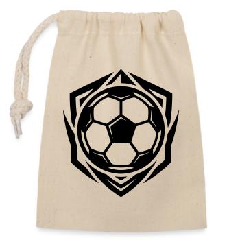 Soccer Icon - Closable cotton gift bag (14x20cm) - nature - Front