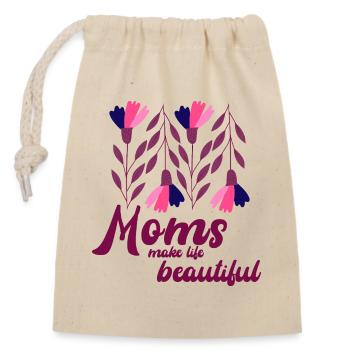 Maman drôle Mamie Motif de cadeau pour la fête des mères Humour - Sac cadeau en coton avec cordon (14 x 20 cm) - nature - Devant