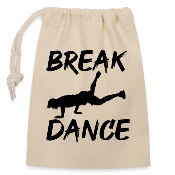 Breakdance - Verschließbarer Geschenkbeutel aus Baumwolle (14x20cm) - Natur - Vorne
