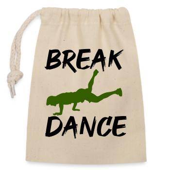 Breakdance - Verschließbarer Geschenkbeutel aus Baumwolle (14x20cm) - Natur - Vorne