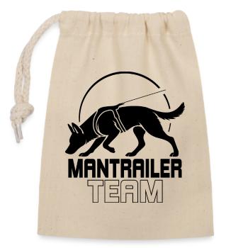 Malinois Mantrailer Team Hundesport Hunde Wilsigns - Verschließbarer Geschenkbeutel aus Baumwolle (14x20cm) - Natur - Vorne