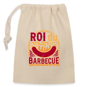 König des Grillens - Verschließbarer Geschenkbeutel aus Baumwolle (14x20cm) - Natur - Vorne