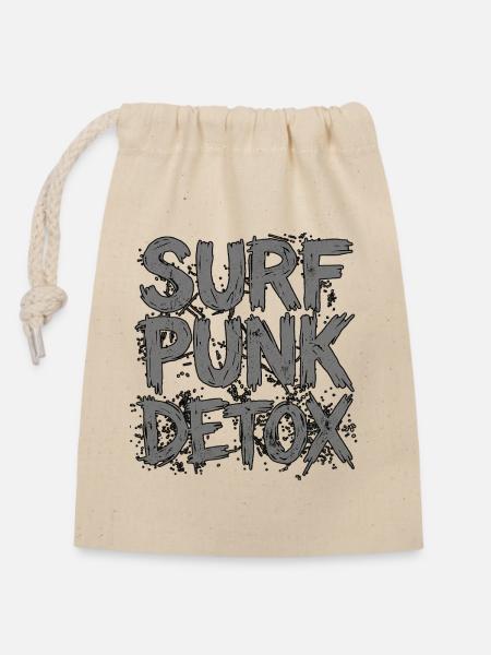 Surf Punk Detox - Verschließbarer Geschenkbeutel aus Baumwolle (14x20cm) - Natur