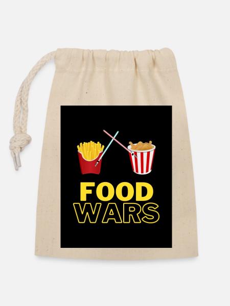 Food Wars - Verschließbarer Geschenkbeutel aus Baumwolle (14x20cm) - Natur