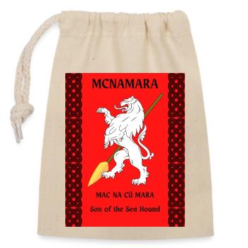 Nom de famille Macnamara - Sac cadeau en coton avec cordon (14 x 20 cm) - nature - Devant