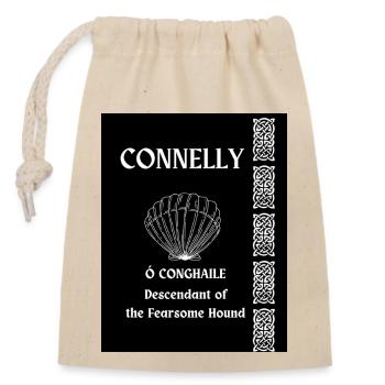 Nom de famille Connelly - Sac cadeau en coton avec cordon (14 x 20 cm) - nature - Devant