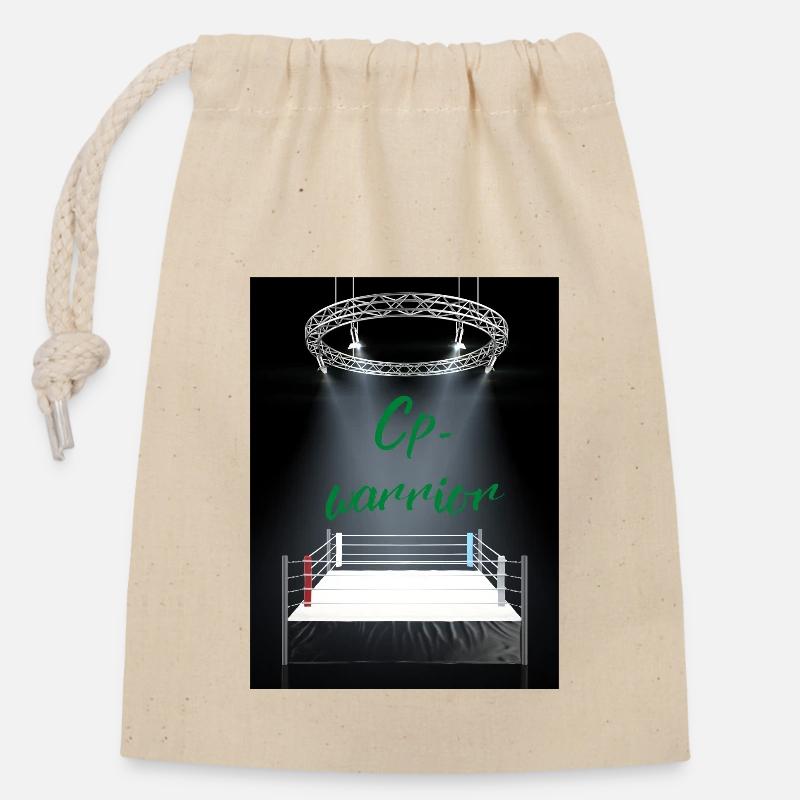 CP Warrior - Closable cotton gift bag (14x20cm) - nature