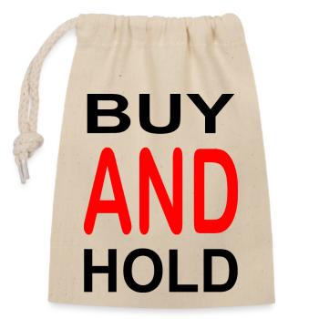 Trading de Bitcoin et d'actions cryptographiques - Sac cadeau en coton avec cordon (14 x 20 cm) - nature - Devant