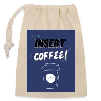 Insert Coffee LSHWBDG - Closable cotton gift bag (14x20cm) - nature - Front