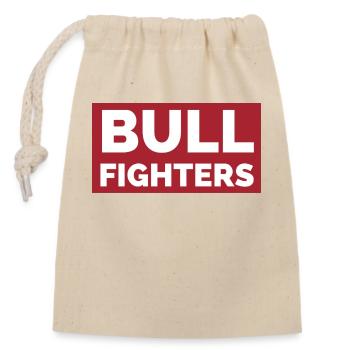 Bull Fighters - Verschließbarer Geschenkbeutel aus Baumwolle (14x20cm) - Natur - Vorne