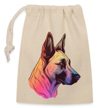Belgian Malinois - Closable cotton gift bag (14x20cm) - nature - Front