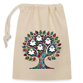 Mosaic Ghost Tree T-Shirt - Closable cotton gift bag (14x20cm) - nature - Front