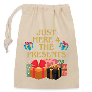 Funny Christmas - Funny Birthday - T-Shirt - Closable cotton gift bag (14x20cm) - nature - Front