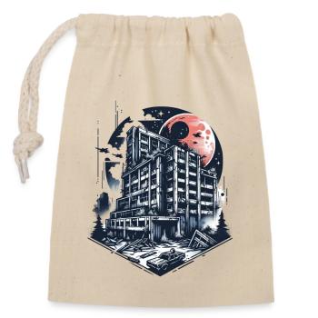 Urbex abandoned building in a vector style - Closable cotton gift bag (14x20cm) - nature - Front