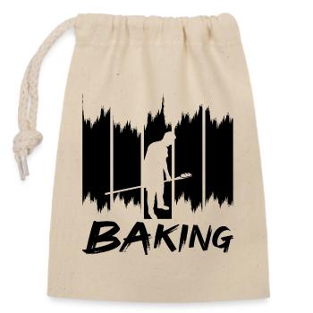 Bake - Closable cotton gift bag (14x20cm) - nature - Front