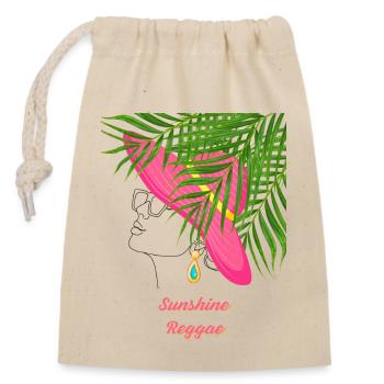 Sunshine Reggae - Closable cotton gift bag (14x20cm) - nature - Front