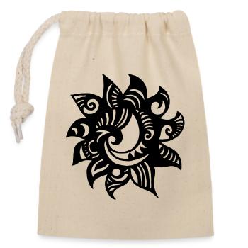 Strange Black Sun - Closable cotton gift bag (14x20cm) - nature - Front