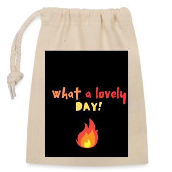 What a lovely DAY - Sac cadeau en coton avec cordon (14 x 20 cm) - nature - Devant