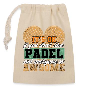Raquette de padel Tennis Sport I Cadeau - Sac cadeau en coton avec cordon (14 x 20 cm) - nature - Devant