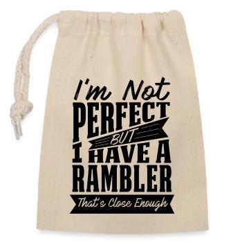 PERFECT WITH RAMBLER CAR - Closable cotton gift bag (14x20cm) - nature - Front