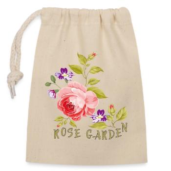 Rose Garden - Verschließbarer Geschenkbeutel aus Baumwolle (14x20cm) - Natur - Vorne