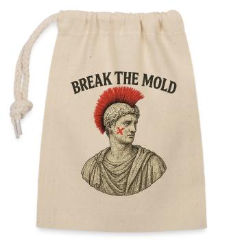 Ancient Bust with Bold Protest Motif - Closable cotton gift bag (14x20cm) - nature - Front