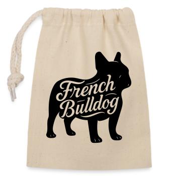French bulldog frenchi Bully Bulldogge hundeshirt - Verschließbarer Geschenkbeutel aus Baumwolle (14x20cm) - Natur - Vorne