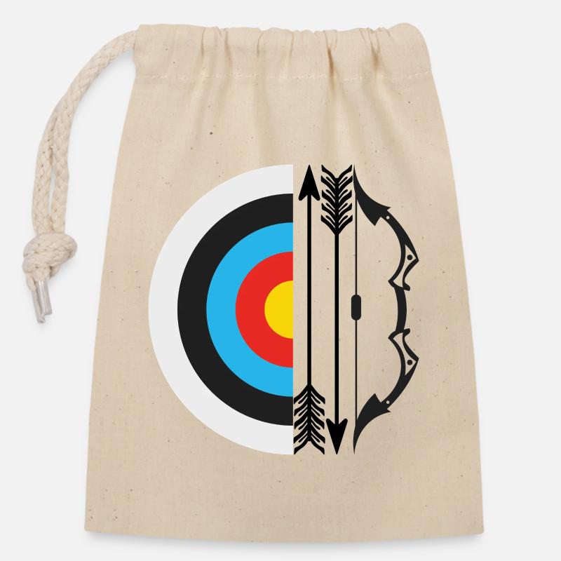 Target Archery Arrow Bow Archer Archery Sport - Closable cotton gift bag (14x20cm) - nature