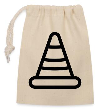 cône de signalisation - Sac cadeau en coton avec cordon (14 x 20 cm) - nature - Devant