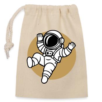 Saltonaut - Verschließbarer Geschenkbeutel aus Baumwolle (14x20cm) - Natur - Vorne
