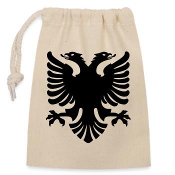 Shqipe Eagle – Albania Double Head National Flag - Closable cotton gift bag (14x20cm) - nature - Front