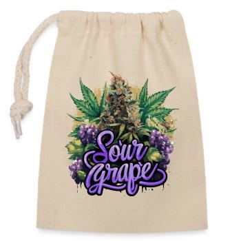 Sour Grape - Verschließbarer Geschenkbeutel aus Baumwolle (14x20cm) - Natur - Vorne