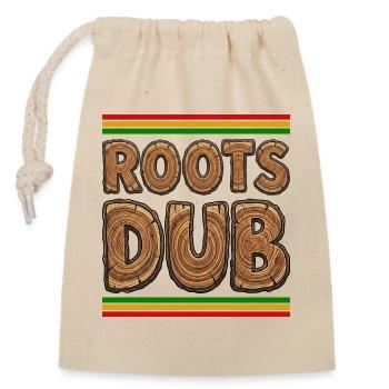 Roots Dub Holz - Verschließbarer Geschenkbeutel aus Baumwolle (14x20cm) - Natur - Vorne