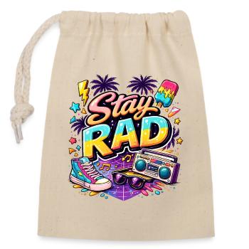 Reste Rad Neon des années 90 - Sac cadeau en coton avec cordon (14 x 20 cm) - nature - Devant