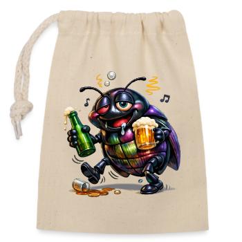 Drunk Tor - Closable cotton gift bag (14x20cm) - nature - Front