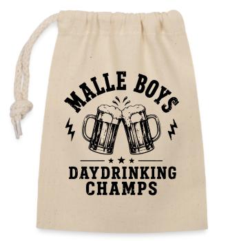 Championnats de journée Malle 2026 des garçons de Malle 2026 - Sac cadeau en coton avec cordon (14 x 20 cm) - nature - Devant