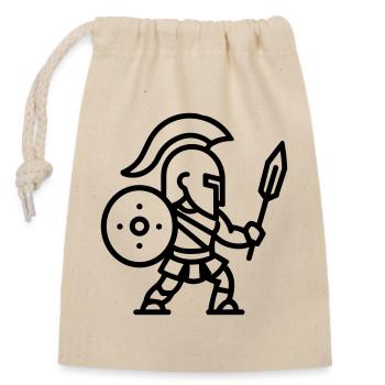 spartan - Sac cadeau en coton avec cordon (14 x 20 cm) - nature - Devant