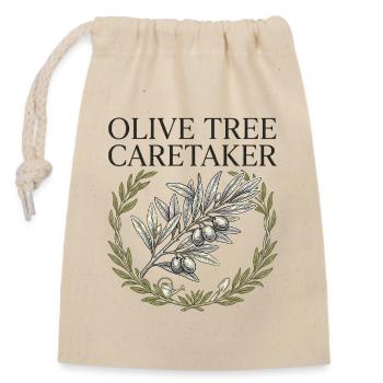 Olive Tree Caretaker - Closable cotton gift bag (14x20cm) - nature - Front