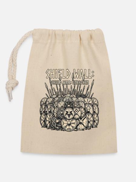 Shield Wall Germanen Runen - Verschließbarer Geschenkbeutel aus Baumwolle (14x20cm) - Natur