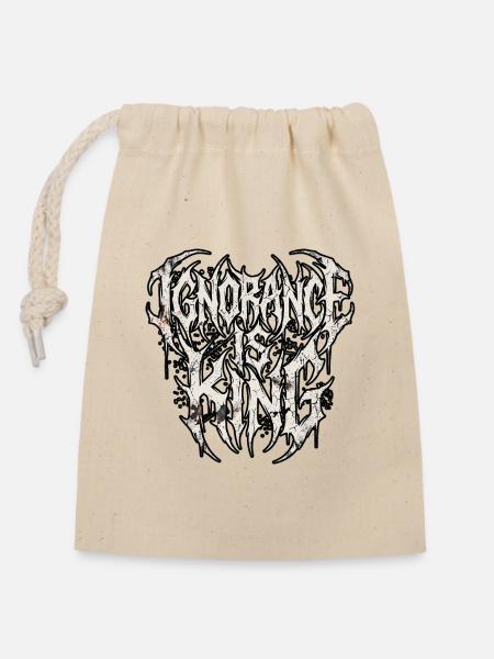 Ignorance Is King Heavy Metal - Verschließbarer Geschenkbeutel aus Baumwolle (14x20cm) - Natur