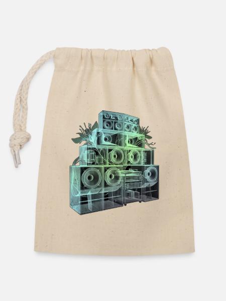 Röntgen Soundsystem Dj - Verschließbarer Geschenkbeutel aus Baumwolle (14x20cm) - Natur