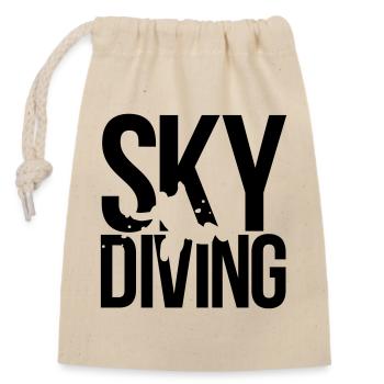 Parachutisme parachutisme - Sac cadeau en coton avec cordon (14 x 20 cm) - nature - Devant