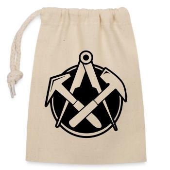 Couvreur Logo - Sac cadeau en coton avec cordon (14 x 20 cm) - nature - Devant