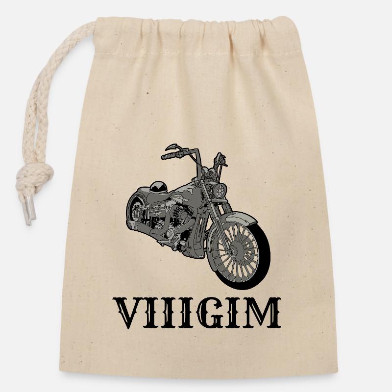 custom - Sac cadeau en coton avec cordon (14 x 20 cm) - nature