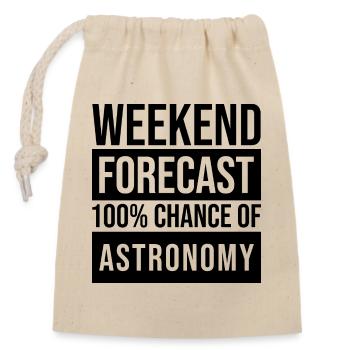 astronomie - Sac cadeau en coton avec cordon (14 x 20 cm) - nature - Devant