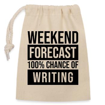 Writer - Closable cotton gift bag (14x20cm) - nature - Front