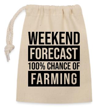 ferme - Sac cadeau en coton avec cordon (14 x 20 cm) - nature - Devant