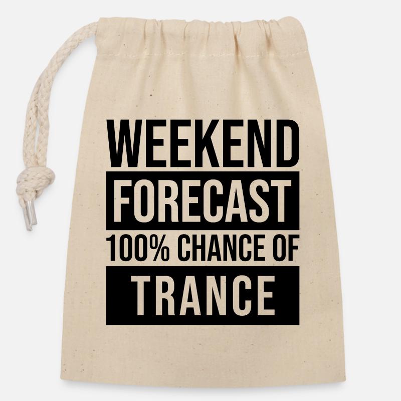 Trance - Closable cotton gift bag (14x20cm) - nature